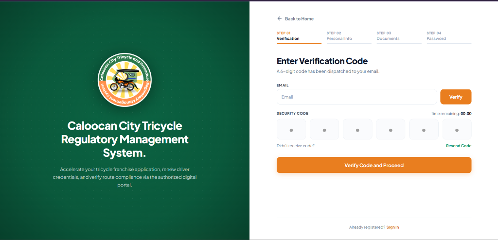 Tablet Registration Preview